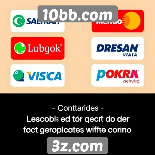 Comparativo de métodos de pagamento no 10bb.com